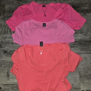 Stylish Women's Pink and Coral Tops
